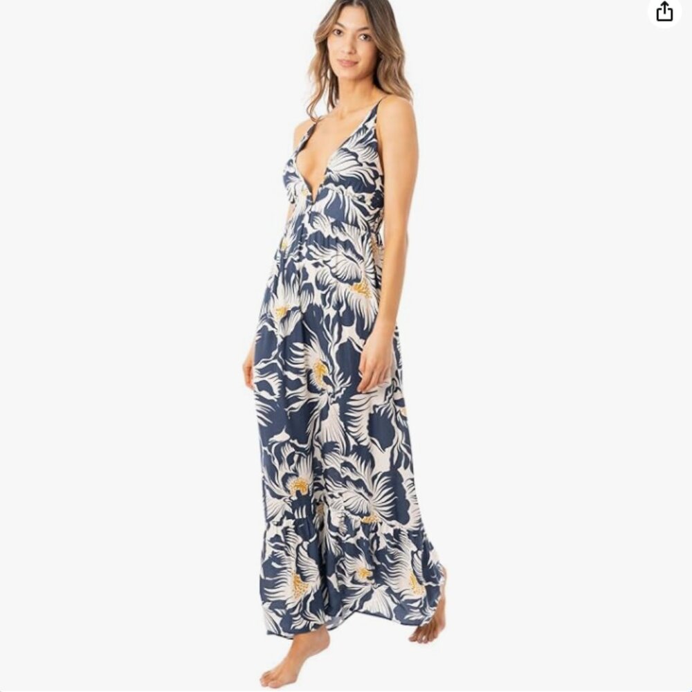 Maaji Delft Flowers Taylor Long Dress in Blue size Large